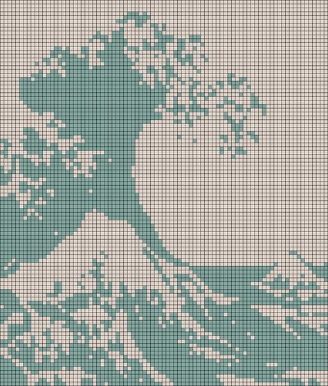 Tapestry Design Pattern, Pattern Tapestry Crochet, Pixel Art 2 Colors, Large Pixel Art Pattern, Pixel Graph Crochet Chart, Alpha Pattern Knitting, Alpha Pattern Crochet Blanket, How To Crochet Alpha Pattern, Graphic Crochet Pattern