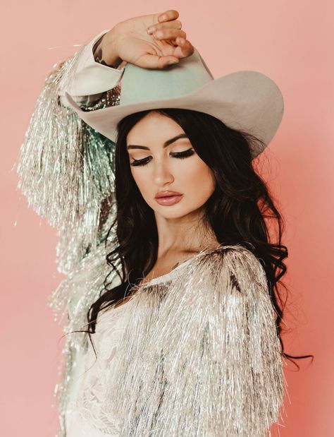 A Very Kacey Wedding Day: It's a Kacey Musgraves Wedding Inspiration! | Green Wedding Shoes Rhinestone Cowgirl Wedding, Rhinestone Cowgirl Makeup, Kacey Musgraves Wedding, Rhinestone Cowgirl Aesthetic, Cowgirl Makeup Ideas, Glam Cowgirl, Disco Cowgirl Bachelorette, Disco Cowboy, Cosmic Cowgirl