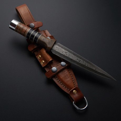 Gunslinger Knives - Damascus & D2 Push Daggers - Touch of Modern Kunai Knife, Knife Aesthetic, Ka Bar, Pretty Knives, Cool Swords, Cool Knives, Future Ideas, Handmade Knives, Zombie Apocalypse