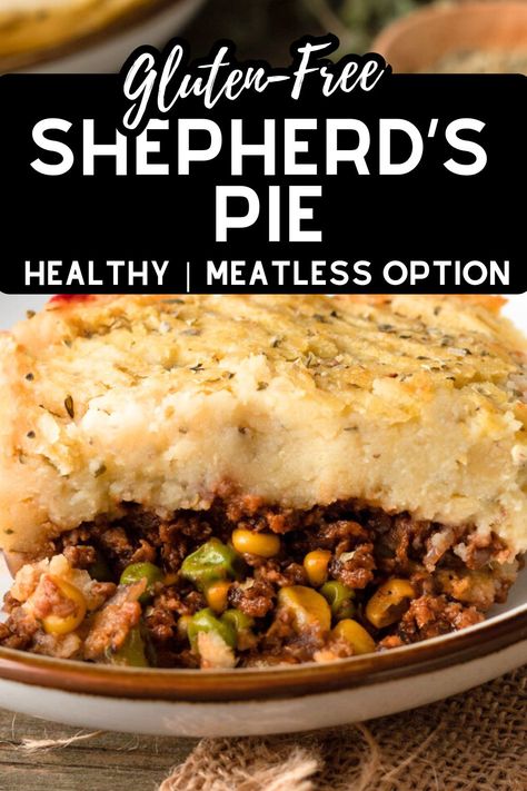 Need a healthy gluten free recipe. Our gluten-free shepherd's pie recipe is perfect for busy families or holidy gatherings. With a meatless option, this recipe caters to mixed diets. Gluten-free weeknight dinners, Healthy family recipes. Gluten Free Shepherds Pie Recipe, Weeknight Dinners Healthy, Shepherd's Pie Recipe, Gluten Free Dinner Easy, Dinners Healthy, Healthy Family Recipes, Shepherds Pie Recipe, Gluten Free Recipes For Dinner, Healthy Gluten Free Recipes