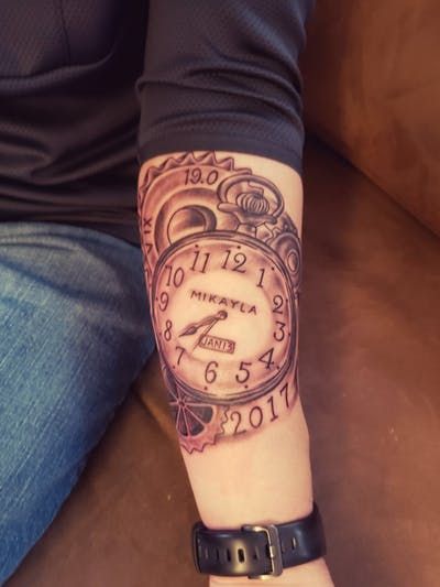 Tattoo uploaded by Chris Craven | My daughter Mikayla. Time & date of birth, weight (Roman numerals), length | 929702 | Tattoodo Book Tattoo, Date Of Birth, Birth Certificate, Roman Numerals, Ink Tattoo, Polynesian Tattoo, My Daughter, Skull Tattoo, Tatting