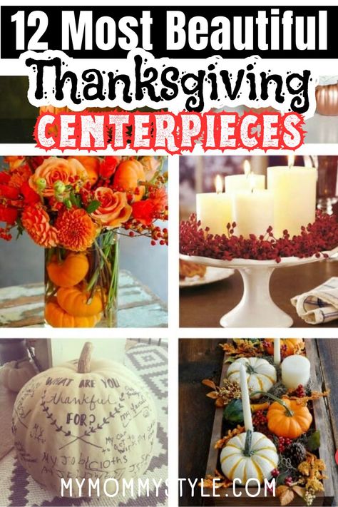 Make your Thanksgiving table even more special with these stunning centerpiece ideas. From thankful pumpkins to elegant flower arrangements, these DIY centerpieces will add a festive touch to your holiday feast. Vase With Sticks, Thanksgiving Flower Centerpieces, Elegant Flower Arrangements, Thanksgiving Turkey Treats, Diy Thanksgiving Centerpieces, Thanksgiving Centerpieces Diy, Copper Pumpkins, Pumpkin Table Decorations, Turkey Treats