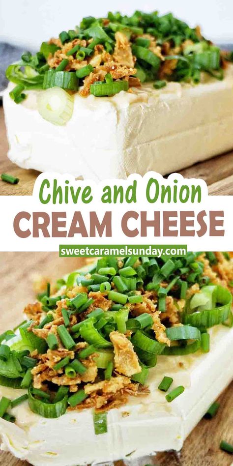 Chive And Onion Cream Cheese, Recipes Using Cream Cheese, Cream Cheese Spread Recipes, Homemade Condiments, Cream Cheese Spreads, Cream Cheese Recipes, Onion Recipes, Pinterest Recipes, Yummy Appetizers