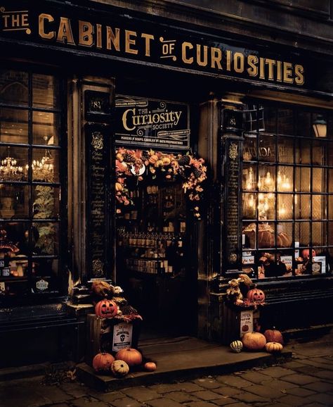 HALLOWEEN WEEKEND 🎃🍂🧹 The shop is ready for Halloween and I couldn’t love this photo by @theyorkshirephoto more. Thank you so much! 🎃🍂🦇 .… Fall Bookstore Aesthetic, Mystic Shop Aesthetic, Spooky Coffee Shop, Autumn Cafe Aesthetic, Autumn Bookstore, Fall Bookstore, Salem Aesthetic, Flowers Recipes, John Carpenter Halloween