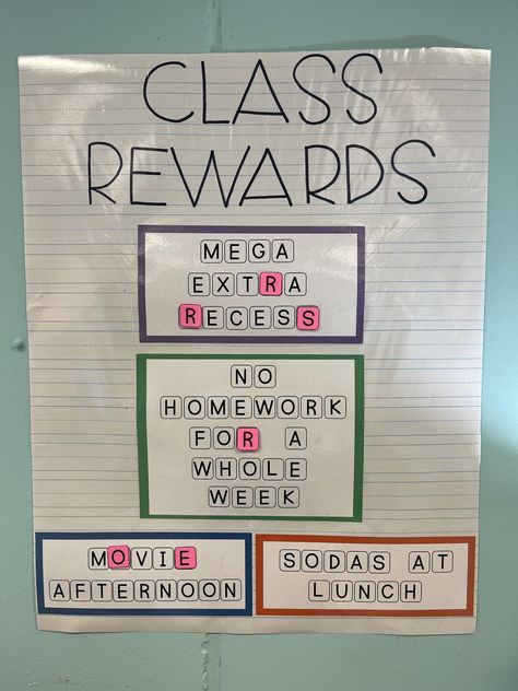 Simple Class Reward System — H & Em Resources Classroom Individual Reward System, Classroom Reward Tickets, Class Reward System Elementary, Marble Jar Reward System Classroom, Classroom Sign Out System, Whole Class Reward System Elementary, Reward Chart Kids Classroom, Reward System For Kids In Classroom, Whole Class Reward Ideas