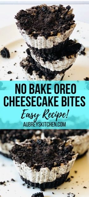 Sick Recipes, Cheesecake Bites No Bake, Oreo Dessert Easy, Baked Oreo Cheesecake Recipe, No Bake Oreo Dessert, Oreo Cheesecake Recipe, Oreo Cheesecake Bites, Mini Oreo Cheesecake, Oreo Cheesecake Recipes