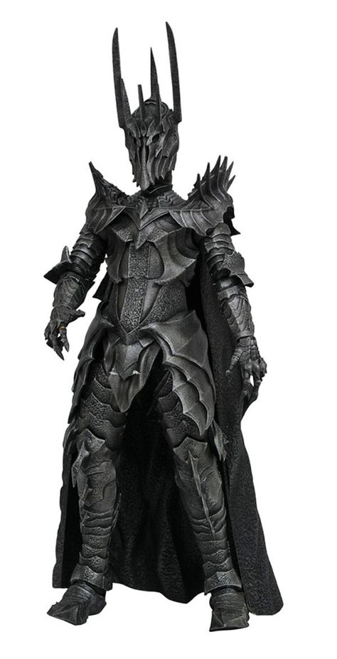 ICYMI: LOTR Select 7" Scale Sauron Build-A-Figure Official Image From DST Lord Of The Rings Armor, Nazgul Armor, Sauron Armor, Gimli And Legolas, Elf Armor, Legolas And Gimli, Epic Heroes, Middle Earth Shadow, Lotr Tattoo