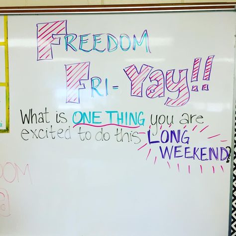 Can't wait!! #getmeoutofhere #ineedabreak #longesrweekever #iteach7th #iteachtoo #teachersofinstagram #teachersfollowteachers #miss5thswhiteboard Friday Whiteboard Prompt, Friday Whiteboard, Fun Friday Activities Classroom Ideas, Whiteboard Prompts, Whiteboard Questions, Classroom Whiteboard, Whiteboard Messages, Journal Topics, Morning Journal