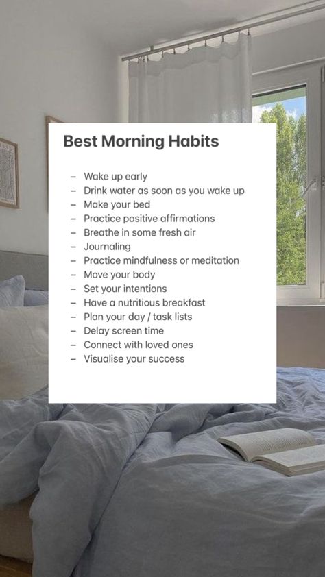 A list of best morning habits Goal Planning Worksheet, Best Morning, Daily Hacks, Ways To Be Happier, Morning Habits, Vision Board Inspiration, Get My Life Together, Positive Habits, Successful Women