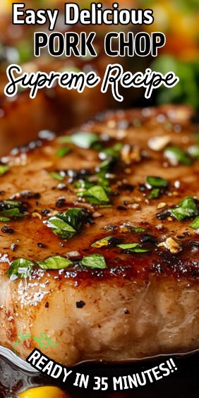 Easy Delicious Pork Chop Supreme Recipe Easy Delicious Pork Chop Recipe, Something Different With Pork Chops, Sunday Pork Chops, Pot Chop Recipes, Supreme Pork Chop Dish, Supreme Pork Chops, Pork Chop Supreme With Potatoes, Pork Chops Supreme, Sirloin Pork Chop Recipes Boneless