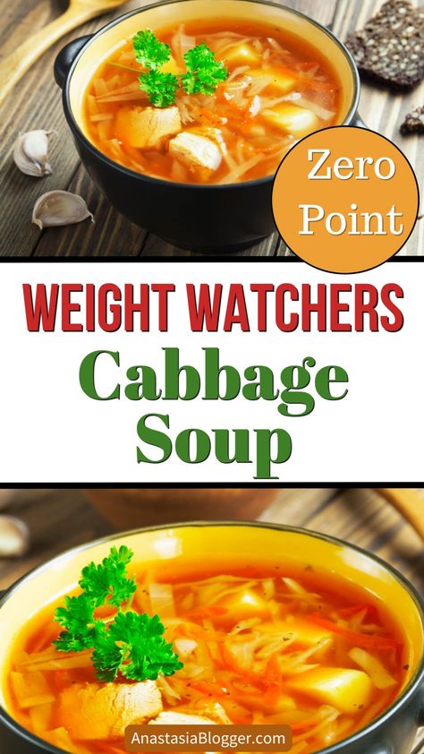 Weight Watchers Cabbage Soup Recipe Weight Watchers Cabbage Soup Recipe, Weight Watchers Cabbage Soup, Anastasia Blogger, Cabbage Soup Recipe, Drink Recipe Book, Cabbage Soup Recipes, Points Recipes, Low Carb Diet Plan, Carb Meals