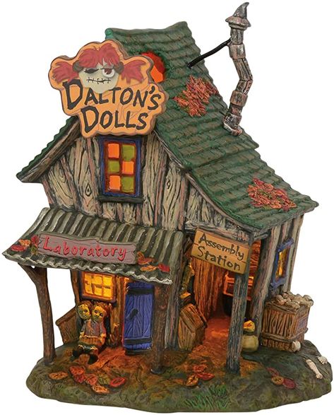 Amazon.com: Department 56 Halloween Village Dalton's House of Dolls Building 6003159 New: Home & Kitchen Small Pottery Ideas, Dolls Halloween, Department 56 Halloween, Dept 56 Snow Village, Small Pottery, Halloween Series, Halloween Village, Snow Village, Dept 56