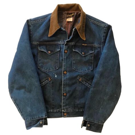 Bare-Knuckle Boutique on Instagram: “Sold: Vintage blanket lined Wrangler denim jacket. Mens size medium. Dm any questions! #wrangler #vintagewrangler #vintagedenimjacket…” Mens Vintage Jeans Outfit, Vintage Wrangler Jacket, Vintage Jeans Outfit, Wrangler Jacket, Wrangler Denim Jacket, Denim Jacket Mens, Rugged Washed Denim Outerwear, Vintage Washed Button-up Denim Jacket, Wrangler Denim Shirt