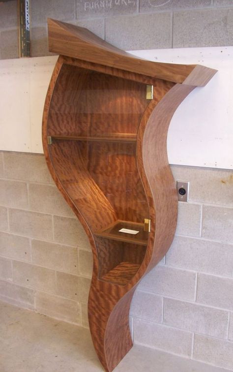 This curvy bookcase makes me think of Alice in Wonderland. Anyone else? Silence In The Library, Well Pictures, Cardboard Crafts Diy, Cardboard Furniture, Baltic Birch Plywood, Cardboard Crafts, Types Of Houses, Black Walnut, Baltic Birch