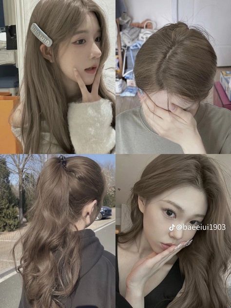 Milktea Hair Color, Milk Tea Hair Color, Hair Color For Warm Skin Tones, 2024 Hair Trends For Women, Blone Hair, 2024 Hair Trends, Warm Hair Color, Hair Color Guide, Model Hair Color