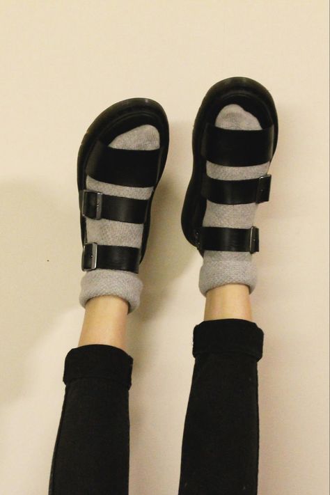 @sync.therapy dr martens blaire with socks Dr Martens Sandals With Socks, Doc Sandals, Dr Martens Gryphon, Doc Martens Sandals, Doc Marten Sandals, Sandals Outfit Summer, Sandals With Socks, Martens Sandals, Dr Martens Blaire