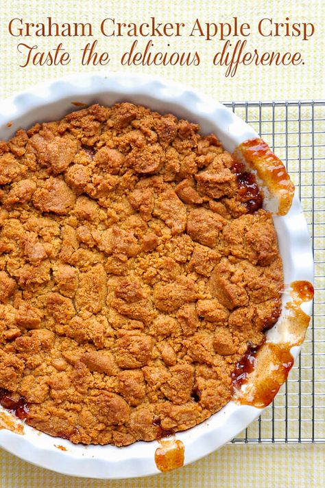 The Best Apple Crisp, Best Apple Desserts, Best Apple Crisp Recipe, Graham Flour, Graham Cracker Recipes, Crisp Recipes, Best Apple Crisp, Cracker Toppings, Rock Recipes