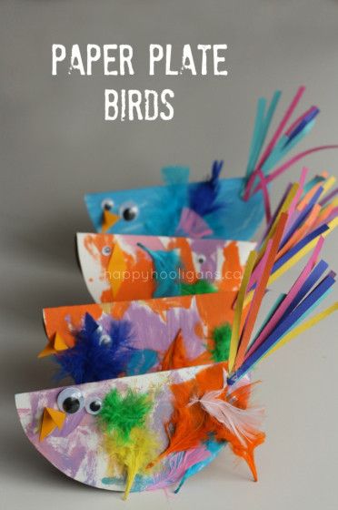 Paper Plate Bird Craft - Happy Hooligans Bird Crafts For Toddlers, Paper Plate Bird, Bird Crafts Preschool, Daycare Art, Diy – Velikonoce, Craft Easter, Crafts For Toddlers, Spring Crafts For Kids, Ideas Craft