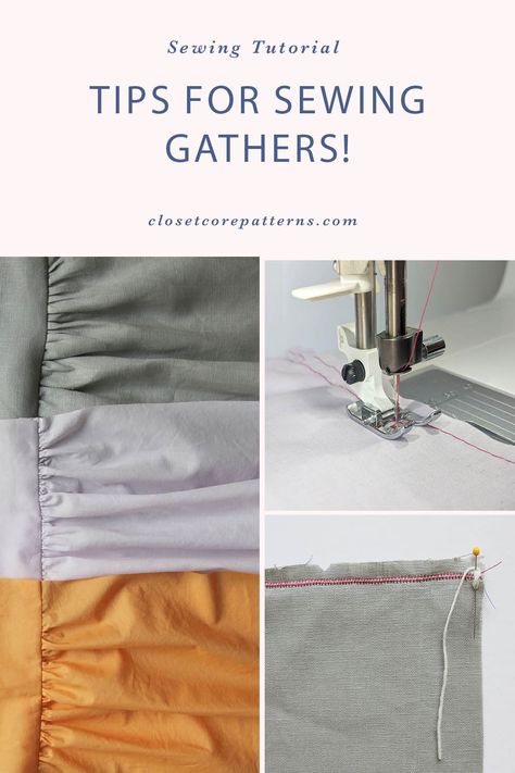 Whether it's setting in a sleeve or adding a gathered skirt to a garment, it is so much easier if you are using the right technique! This post will show you all the ways to add gathering to any garment. #gathers #sewingtutorial #sewinghack Sewing Gathers Tips, Sew Gathered Skirt, How To Sew A Gathering Stitch, How To Sew Gathered Fabric, Sewing Gathering Tips, How To Sew A Gathered Skirt, How To Sew Gathers, Gathered Skirt Tutorial, Sewing Gathers