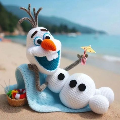 Embroidery Tips Olaf Crochet Pattern Free, Crochet Olaf Hat Pattern, Amigurumi Olaf Free Pattern, Olaf Embroidery, Crochet Olaf Hat, Baby Diy, 4 Kids, Olaf, Crocheted Item