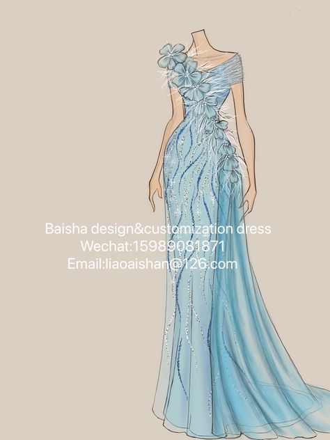 Peta Pikiran, Sorrento Italia, Wedding Cheongsam, Evening Dress Wedding, Suits Outfits, Fashion Illustration Poses, Digital Fashion Illustration, Princess Design, Blue Evening Gowns