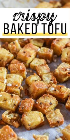 Vegan Tofu Recipes, Firm Tofu Recipes, Roasted Tofu, Crispy Baked Tofu, Tofu Recipes Healthy, Tofu Recipes Easy, Healthy Asian, Healthy Asian Recipes, Tofu Vegan