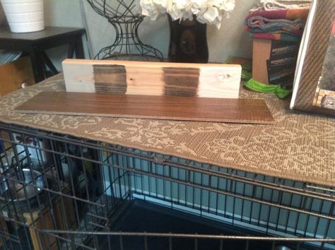 Dog Crate Table – DestinyDeaton.com Dog Crate End Table, Dog Crate Table, Diy Dog Crate, Dog Crate Cover, Diy Dog Kennel, Crate Table, Dog Table, Crate Cover, Dog Crate Furniture