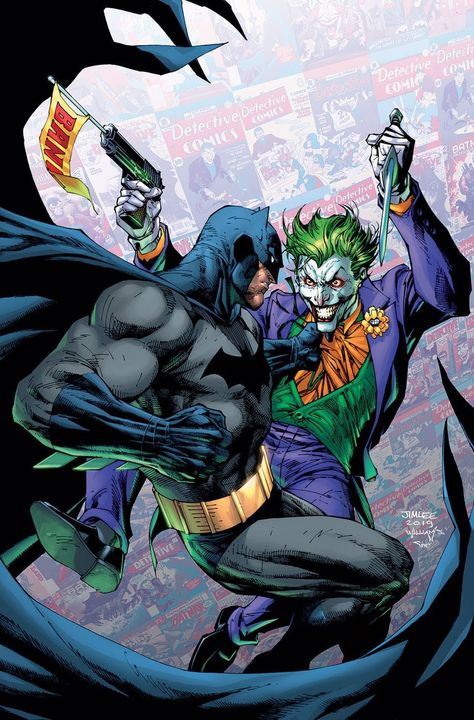 Batman And The Joker, Batman And Joker, Batman Comic Cover, Jim Lee Art, Batman Vs Joker, Joker Comic, Joker Artwork, Joker Batman, Stephanie Brown