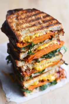 Vegan Balsamic Sweet Potato Grilled Cheese Sandwich - The Colorful Kitchen Potato Grilled Cheese, Balsamic Sweet Potatoes, Vegan Sandwich Recipes, Grilled Sandwiches, Vegan Grilling, Vegan Sandwiches, Grilled Potatoes, Grilled Cheese Sandwiches, Vegetarian Sandwich