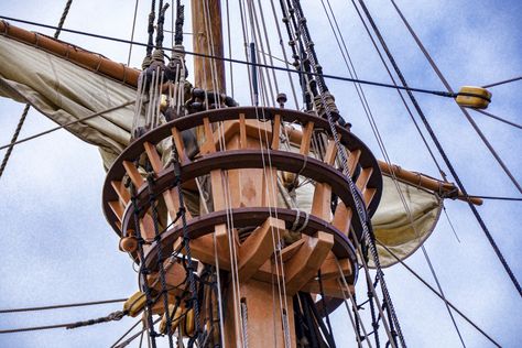 Crows Nest Pirate Ship Crows Nest, Crows Nest Ship, Ship Crows Nest, Pirate Vibes, Nest Images, Half Drow, Arcane Trickster, Crows Nest, English Projects