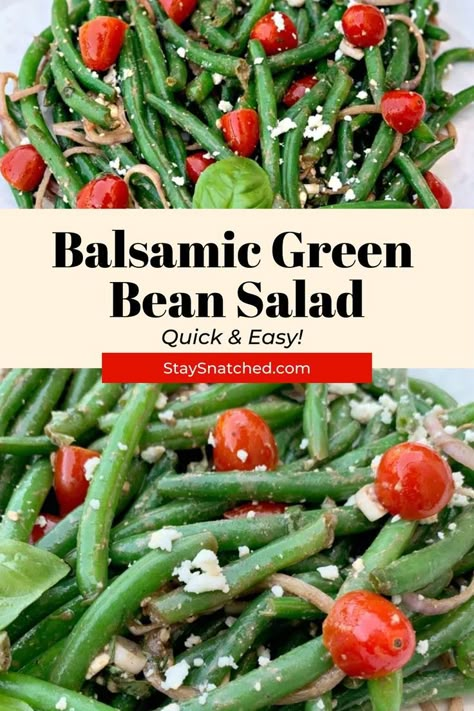 Cold Green Bean Recipes, Green Bean Salad Cold, String Bean Recipes, Balsamic Green Beans, Fresh Green Bean Recipes, Green Bean Salad Recipes, Italian Green Beans, Green Bean Salad, Homemade Italian Dressing