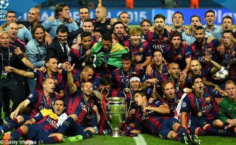 UEFA Champions 2014-2015 FC Barcelona Barca Champions League, Barca Team, Champions League 2015, Barcelona Champions League, Fcb Barcelona, Fc Barcelona Wallpapers, Lionel Messi Barcelona, Barcelona Futbol Club, Manchester United Soccer