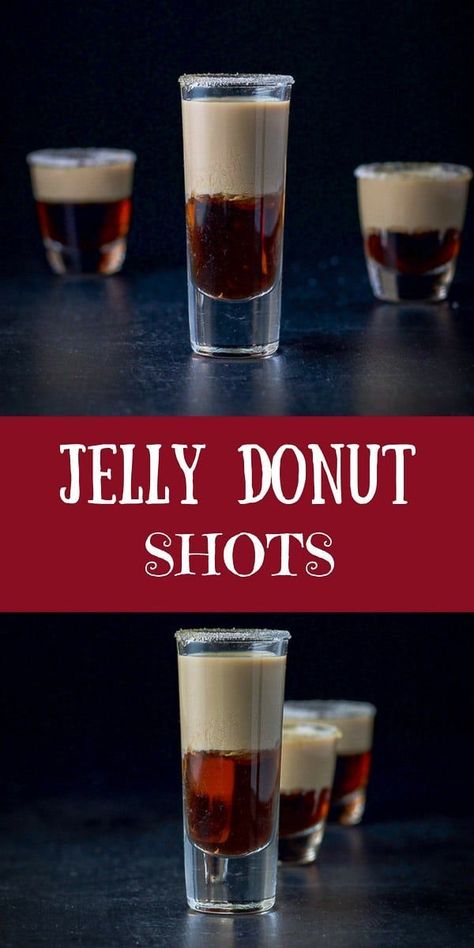 Shots shots shots Jelly Donut, Cocktail Shots, Jello Shot Recipes, Shots Alcohol, Tandoori Masala, Liquor Drinks, Boozy Drinks, Shot Recipes, Cocktail Drinks Recipes