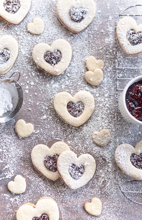 Raspberry Linzer Cookies Recipe, Raspberry Linzer Cookies, Linzer Cookie, Linzer Cookies Recipe, Homemade Valentines Gift, Homemade Valentine, Linzer Cookies, Raspberry Preserves, Valentine Desserts