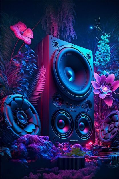 Dna Music, Music Tones, Dj Speakers, Dj Art, Dj Sound, Creative Photoshoot Ideas, Home Theater Speakers, Floral Decorations, Music Artwork