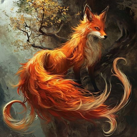 Magic Foxes 🦊 #aiart #aiartworks #aiartdaily #generativeart #aiartcommunity #digitalart #generatedart #art #digitalpainting #artist #artwork #digitalartist #characterdesign #characterart #fantasyart #fantasyartwork #fantasy #foxart #foxes Magical Fox Art, Fox Fire Art, Fire Fox Aesthetic, Fox Shifter, Magic Fox, Fox Artwork, Mythical Creatures Fantasy, Art Fox, Greek Mythology Tattoos