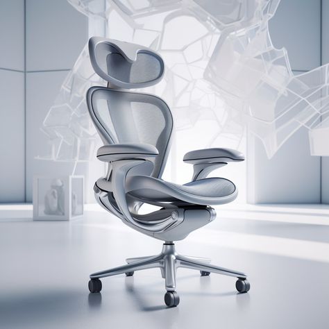 Futuristic Office, Herman Miller Aeron, Aeron Chair, Herman Miller Aeron Chair, Tire Tracks, Smart Gadget, Law Office, Futuristic City, White Room