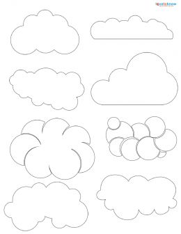 Free+Printable+Cloud+Cut+Out+Patterns Cut Out Templates, Cloud Printable, Cloud Template, Scrapbook Patterns, Exploding Box Card, Diy Nursery Decor, Science Crafts, Cloud Pattern, Sensory Book