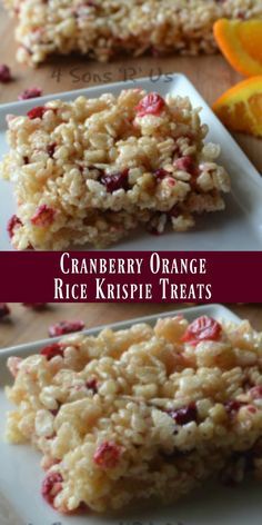 Cranberry Orange Rice Krispie Treats, Flavor Rice Krispie Treats, Apple Cider Rice Krispie Treats, Christmas Rice Krispy Treats, Gourmet Rice Krispie Treats, Fancy Rice Krispie Treats, Rice Krispie Treats Variations, Cranberry Treats, Homemade Rice Krispies