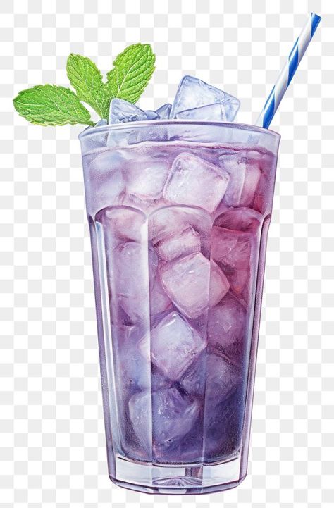 Purple Drink, Purple Drinks, Soda Drink, Blueberry Lemonade, Mocktails, Mojito, Textured Background, Lemonade, White Background