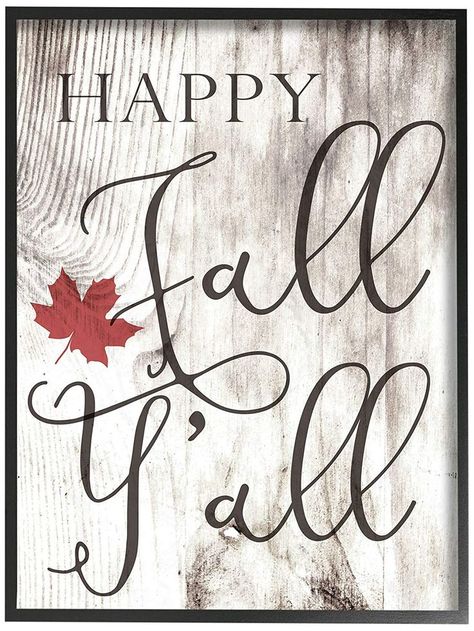 The Stupell Home Decor Collection Happy Fall Y'All Typography Sign Oversized Framed Giclee Texturized Art, 16 x 20 #decor #sign #fall #happy #rustic #home  #Sponsored, #Promotion, #PaidAd, #ad, #affiliatelink Fall Displays, Diy Wood Signs, Black Framed Wall Art, Wall Art Plaques, Happy Fall Y'all, Lithograph Print, Stupell Industries, Sign Wall, Wall Plaque