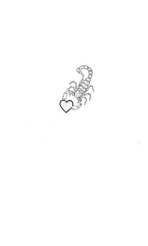 Beautiful Mess Tattoo, Tiny Scorpion Tattoo, Little Scorpion Tattoo, Simple Scorpion Tattoo, Scorpio Tattoo Minimalist, Scorpion Tattoo Drawing, Cute Scorpion Tattoo, 5x5 Tattoo Ideas, Small Scorpion Tattoo