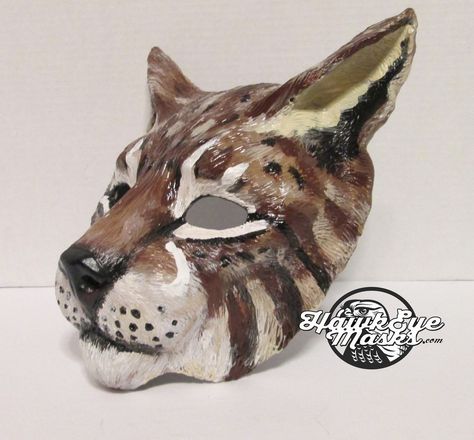 10 Year Anniversary Photoshoot, Lynx Costume, Lynx Mask, Cat Spirit, Owl Mask, Therian Stuff, Animal Mask, Mask Ideas, Bird Masks