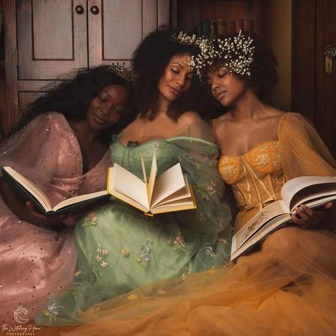 Hypergamy Aesthetic, Cottagecore Outfits Black Women, Victorian Black Women, Three Princesses, Black Royalty, Royalty Aesthetic, Black Princess, Photographie Portrait Inspiration, Princess Core