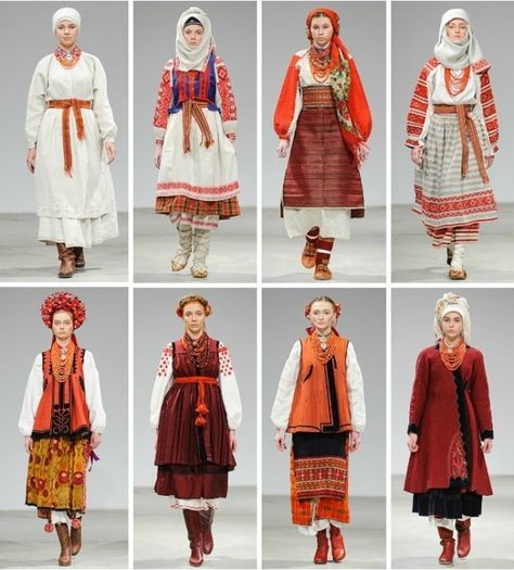 Photo: Bohdan Poshyvailo for Vytoky Project (modern Ukrainian designers inspired by traditional culture and a selection of historical costumes. Vytoky collaborates with museums and collectors such as the Centre for the History of Costume and the Ivan Honchar Museum) Ukrainian Clothing, Ethno Style, Folk Clothing, Social Experiment, Folk Dresses, Folk Fashion, Russian Fashion, Traditional Fashion, Historical Costume