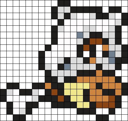 Cubone Pokemon Bead Pattern Perler Bead Pattern / Bead Sprite Pokemon Pixel Character, Pokemon Pony Bead Patterns, Perler Bead Pattern Pokemon, Pokemon Perler Patterns, Pokemon Pixel Art Pattern, Hama Beads Patterns Pokemon, Pokemon Beads Pattern, Perler Bead Patterns Pokemon, Pokémon Perler Beads