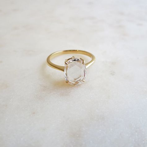 Bea Solitaire Ring - Yellow Gold & Rose Cut White Diamond – Anna Sheffield Jewelry Rose Cut Diamond Ring Vintage, Lily Collins Engagement Ring, Rough Cut Diamond Ring, Nontraditional Wedding Rings, Rose Cut Engagement Ring, Rose Cut Engagement Rings, Rose Diamond Ring, Non Traditional Wedding Ring, Anna Sheffield