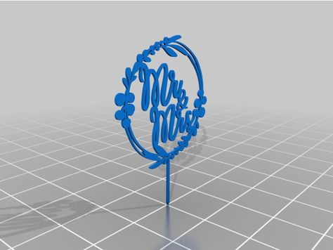 A cake topper for a wedding cake saying Mr & Mrs. Wedding 3d Printing Ideas, 3d Print Wedding, Cake Quotes, 3dprinting Design, Printing Design, Wedding Things, Mr Mrs, 3d Printer, 3d Print