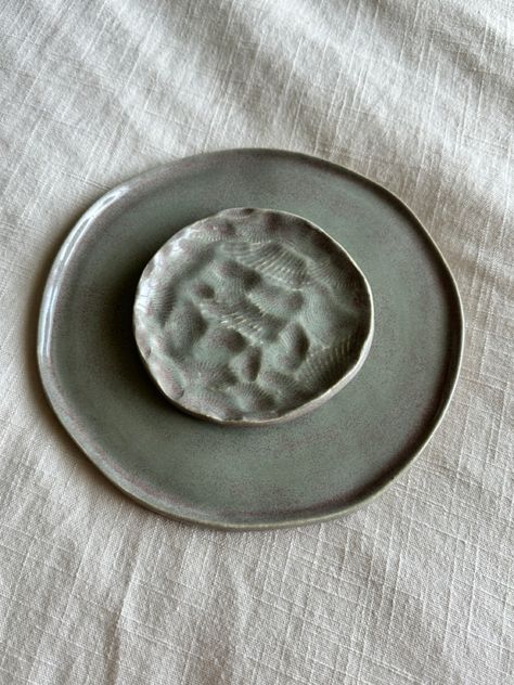 Hand built ceramic plates using amacos sage glaze Handbuilt Ceramics, Table Styling, Ceramics Projects, Ceramic Plate, Rustic Elegance, Ceramic Plates, Table Style, Hand Built, Ceramic Art