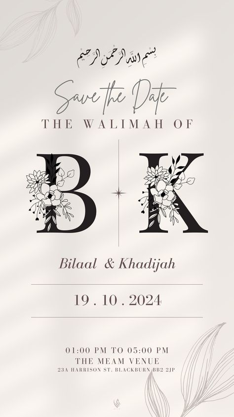 Browse over 1200+ Wedding Invitation template that fits your style. Romantic, elegant, vintage, modern, indian, retro or rustic. #weddinginvitation #invitationtemplate #invitationdesign Simple Wedding Cards Invitation, Islamic Engagement Invitation Cards, Wedding Whatsapp Invitation, Wedding Classic Theme, Invitation Engagement Design, Wedding Guest Invitation, Nikkah Invitation Cards Template, Wedding Invitation Digital Design, Engagement Card Design Invitation Ideas